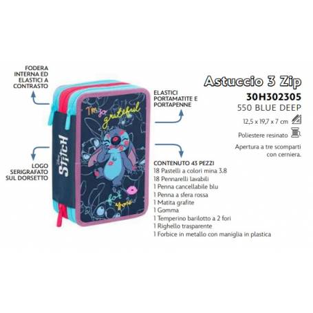 Astuccio con cerniera Stitch