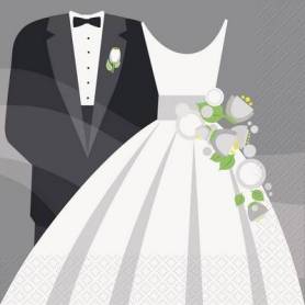 16 SILVER WEDDING LUNCH NAP QS